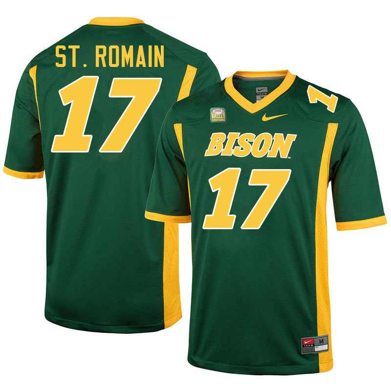 North Dakota State Bison #17 Isiah St. Romain College Football Jerseys Stitched-Green